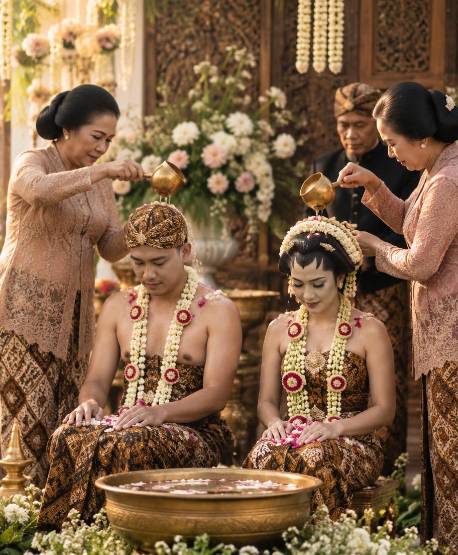 Prosesi adat Jawa bersama keluarga